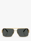 Versace rectangular sunglasses gold and grey, imported from the UK