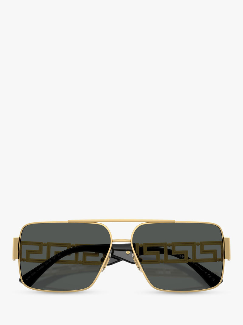 Versace rectangular sunglasses gold and grey, imported from the UK