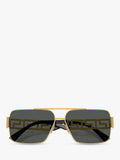 Versace rectangular sunglasses gold and grey, imported from the UK