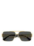 Versace rectangular sunglasses gold and grey, imported from the UK