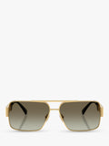 Versace rectangular sunglasses gold green gradient polycarbonate, imported from the UK