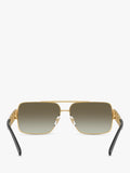 Versace rectangular sunglasses gold green gradient polycarbonate, imported from the UK