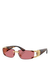 John Lewis Versace VE2291 Men's Rectangular Sunglasses Gold/Red- Buy online at McGrocer