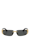 Versace men's rectangular sunglasses gold grey, UK version