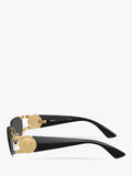 Versace men's rectangular sunglasses gold grey, UK version