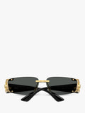 Versace men's rectangular sunglasses gold grey, UK version
