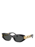 Versace cat's eye sunglasses black frame grey lenses 54mm, UK version