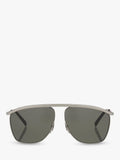Yves Saint Laurent aviator sunglasses in silver, imported from the UK