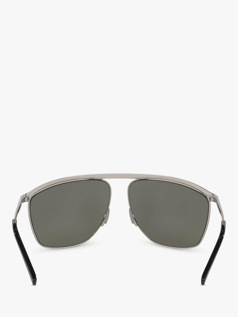 Yves Saint Laurent aviator sunglasses in silver, imported from the UK