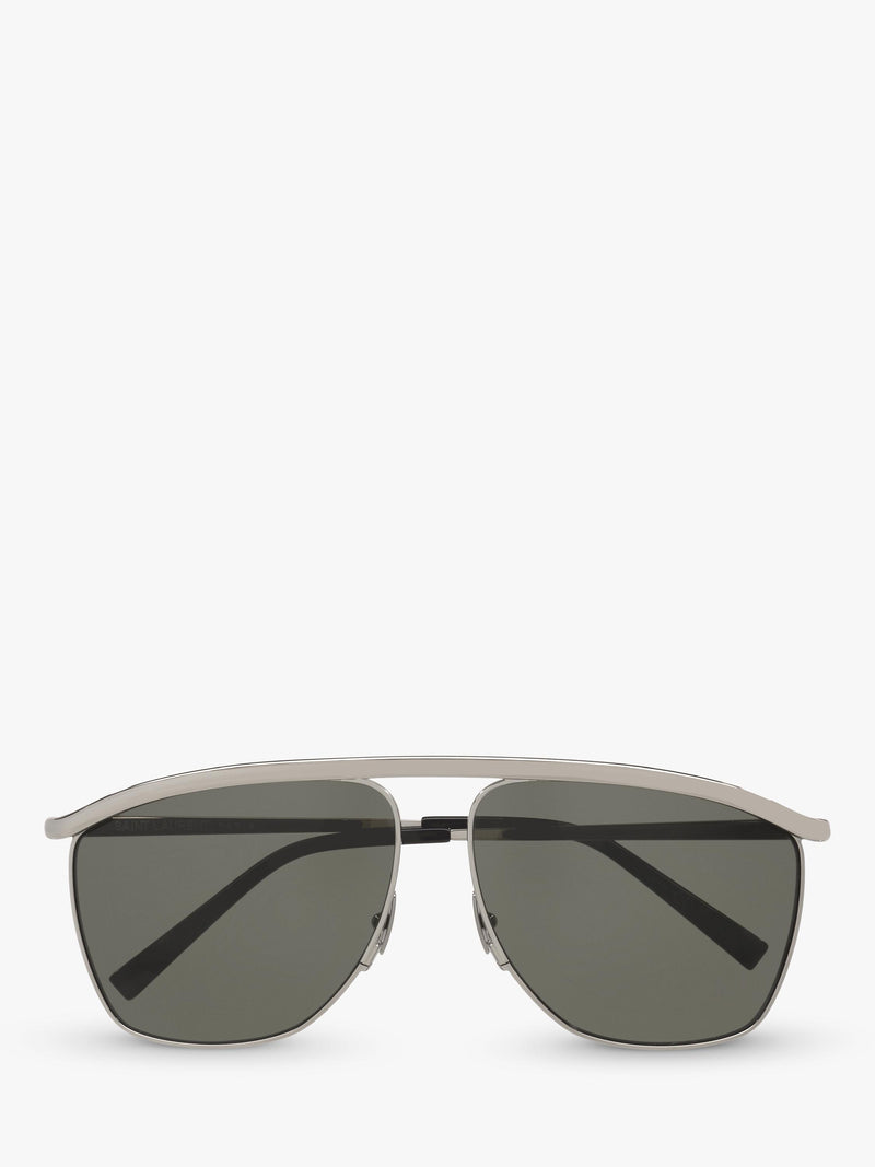 Yves Saint Laurent aviator sunglasses in silver, imported from the UK