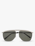 Yves Saint Laurent aviator sunglasses in silver, imported from the UK
