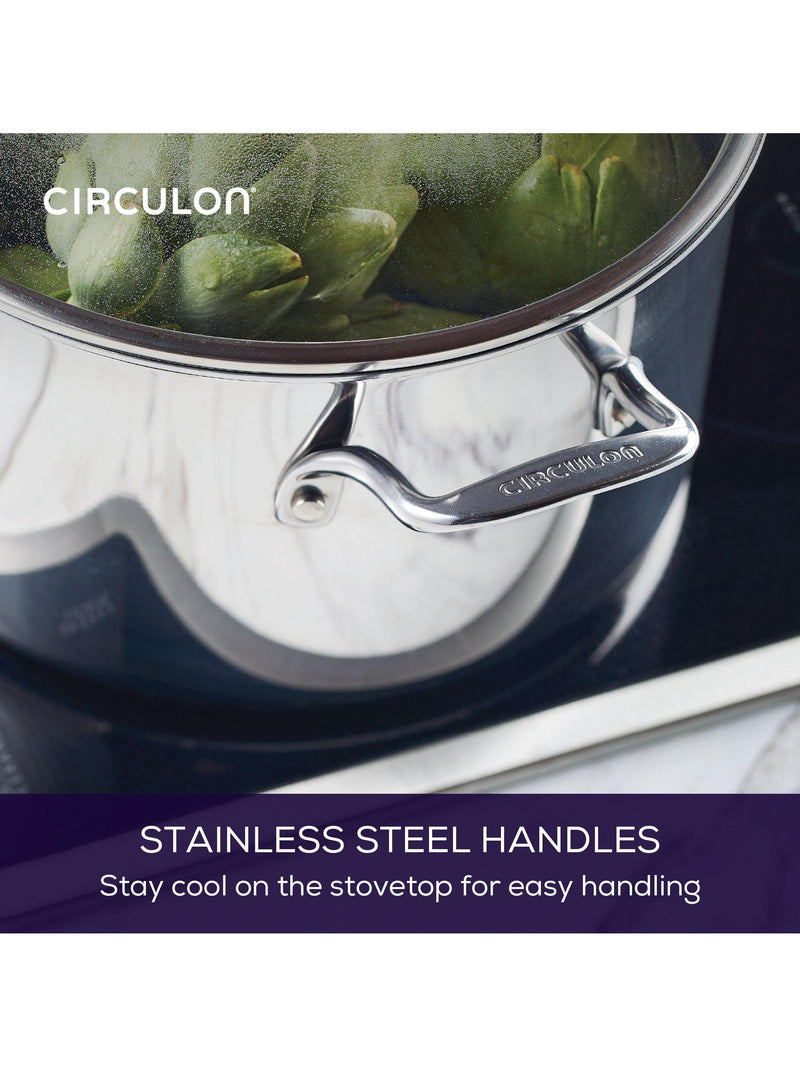 Circulon ScratchDefense non-stick stockpot 26cm stainless steel - British product