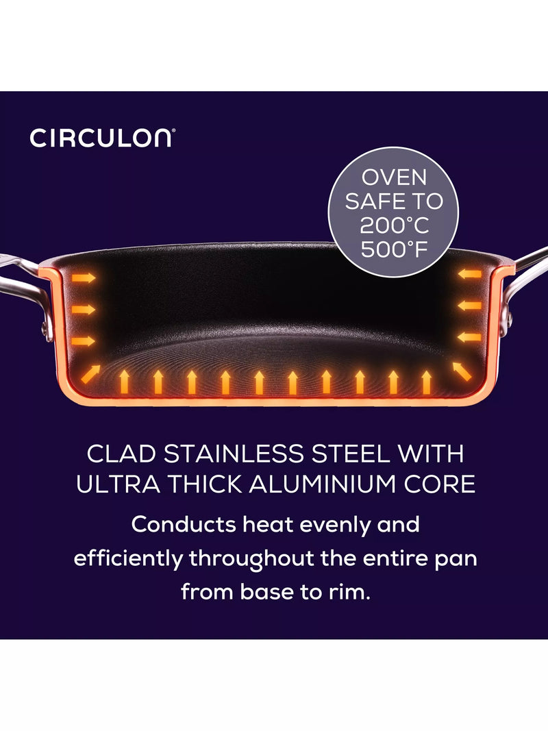 Circulon ScratchDefense non-stick stockpot 26cm stainless steel - British product