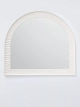 John Lewis John Lewis Coastal Carved Frame Overmantel Wall Mirror, White, 95 x 105cm- Buy online at McGrocer