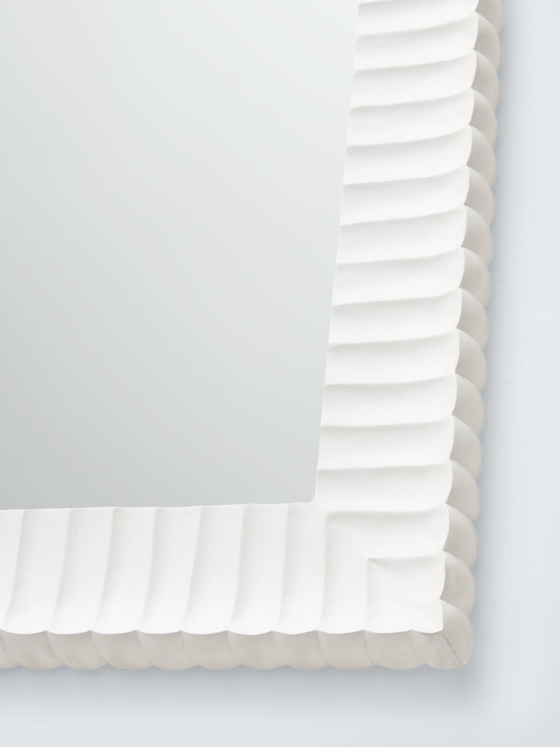 John Lewis coastal carved mirror 95x105cm white, imported from the UK