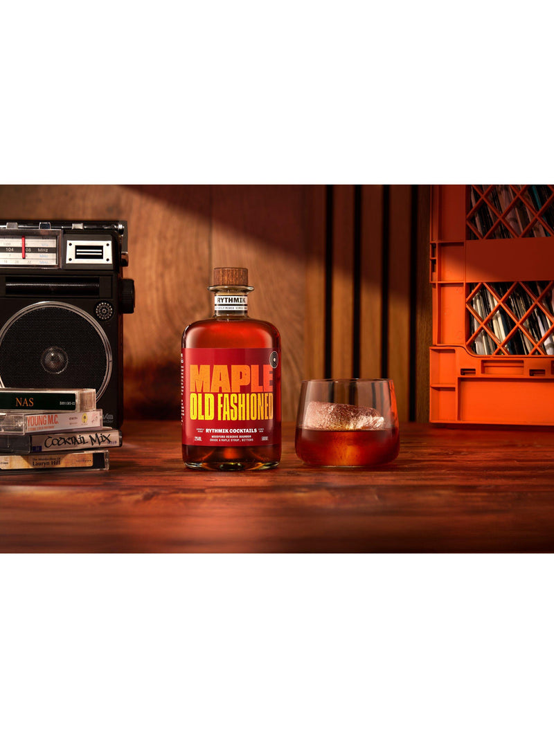 Rythmik Maple Old Fashioned cocktail mixer 50cl, imported from the UK