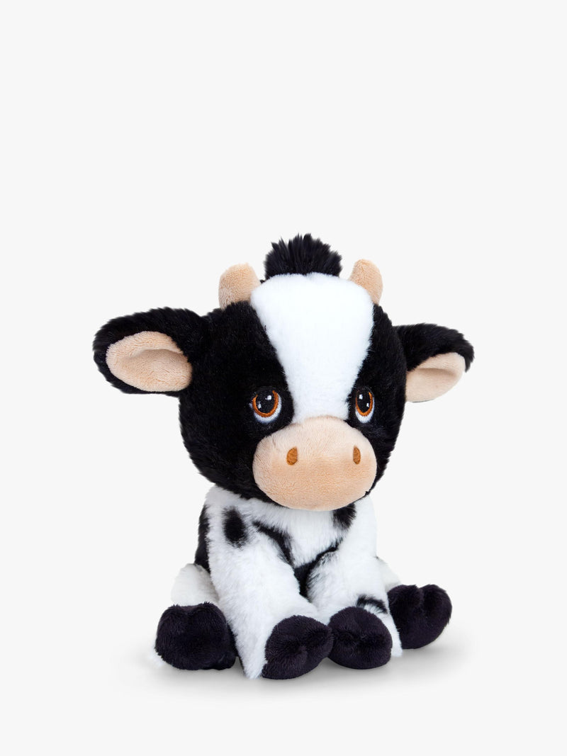 Keel Toys Keeleco Farm Cow Plush Soft Toy 18cm, UK version