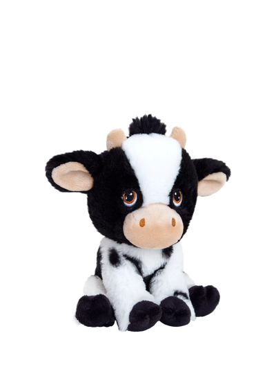 John Lewis Keel Toys Keeleco Farm Cow Plush Soft Toy 18cm- Buy online at McGrocer
