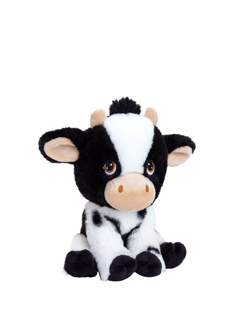 Keel Toys Keeleco Farm Cow Plush Soft Toy 18cm, UK version