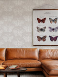 Mini Moderns Camberwell Beauty wallpaper in stone, imported from the UK