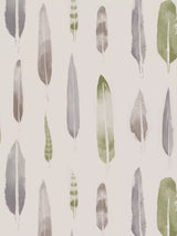 John Lewis Mini Moderns Feathers Wallpaper British Lichen- Buy online at McGrocer