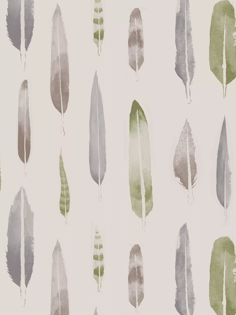 Mini Moderns Feathers wallpaper British Lichen - British product