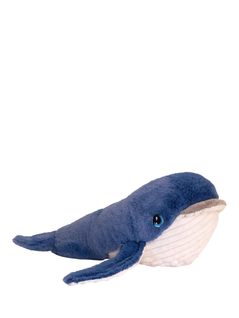 Keel Toys Keeleco whale soft toy from the Sealife Collection, 25cm, UK version