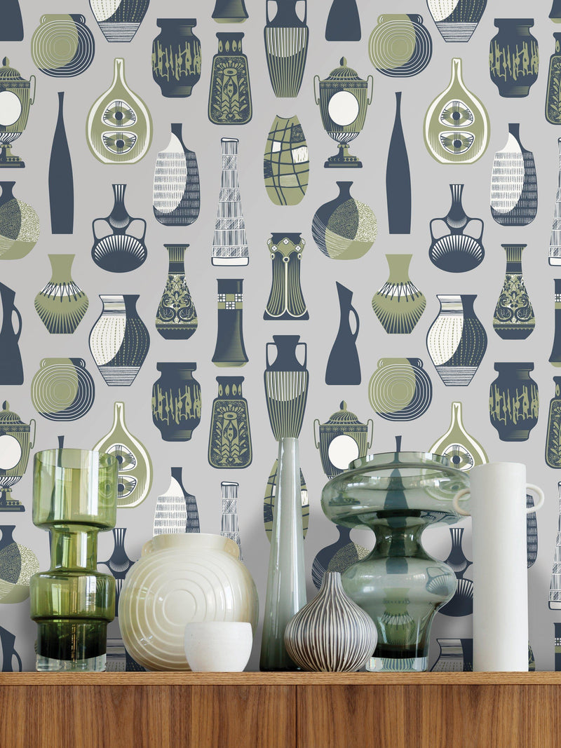 Mini Moderns Vessel wallpaper Concrete (British brand)
