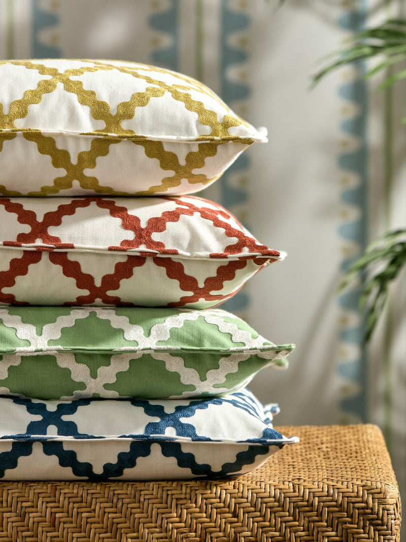 Scion Swithland furnishing fabric with geometric trellis design - British product