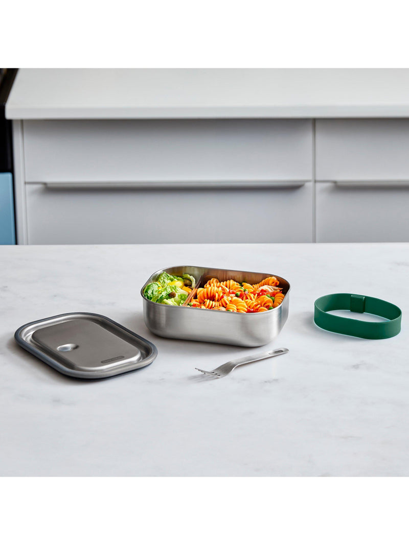 black+blum large stainless steel lunch box 1L olive - British product