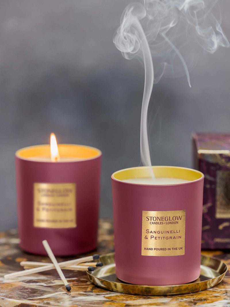 Stoneglow Luna Sanguinelli & Petitgrain scented candle 220g - British product