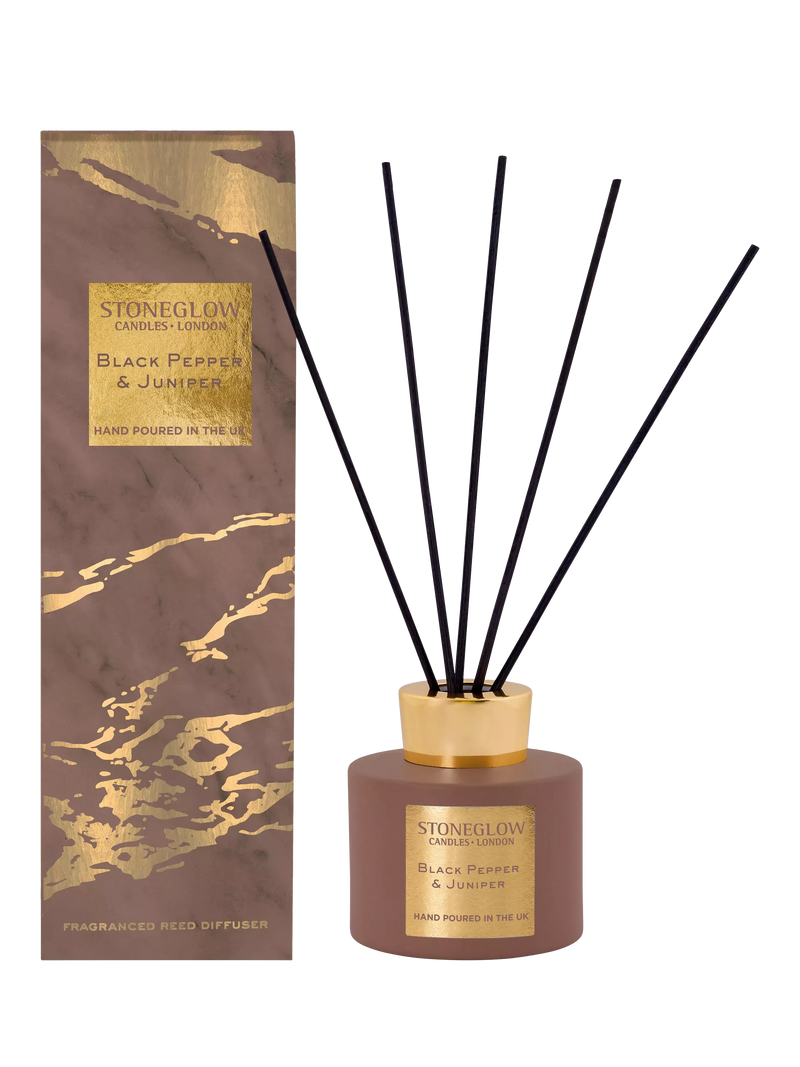 Stoneglow Black Pepper & Juniper reed diffuser 120ml, UK version