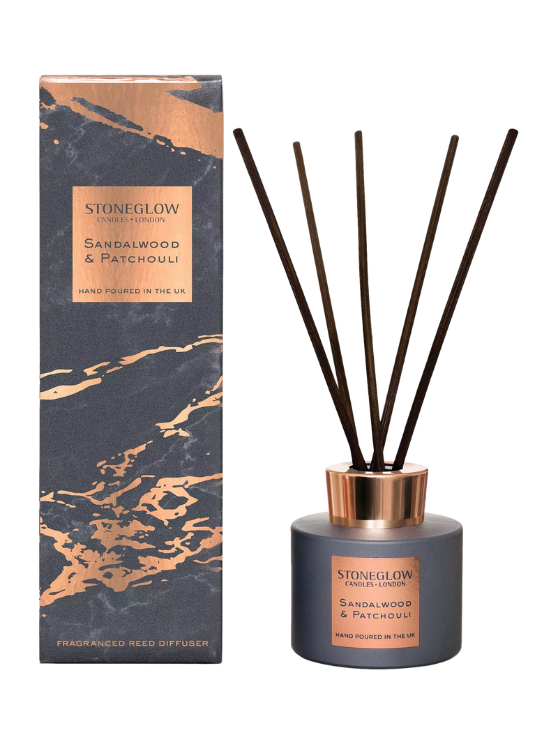Stoneglow sandalwood and patchouli reed diffuser 120ml, UK version