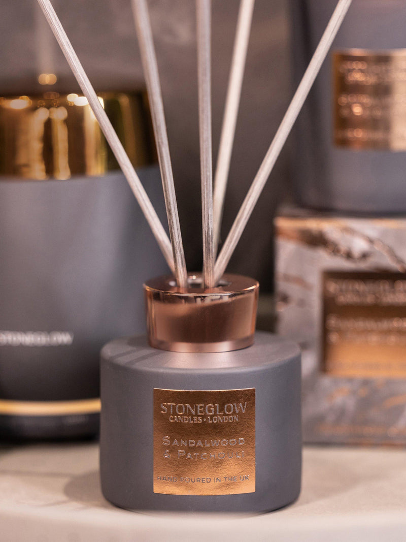 Stoneglow sandalwood and patchouli reed diffuser 120ml, UK version