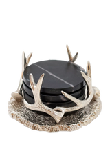 John Lewis Culinary Concepts Black Marble Coasters & Antler Holder- Buy online at McGrocer