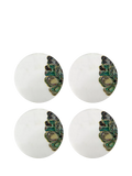 Culinary Concepts white marble mother of pearl coasters, imported from the UK