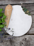 Culinary Concepts white marble mother of pearl serving board 28cm (British brand)