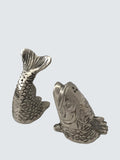Aluminium Fish-Shaped Salt and Pepper Shaker Set with Easy-Refill Stoppers