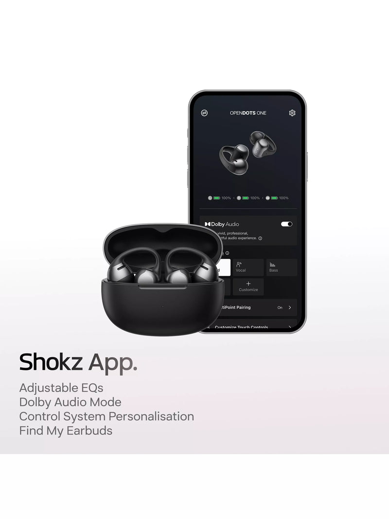 Shokz OpenDots ONE open-ear headphones, imported from the UK