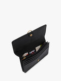 Osprey London Harper leather matinee purse in black (British brand)