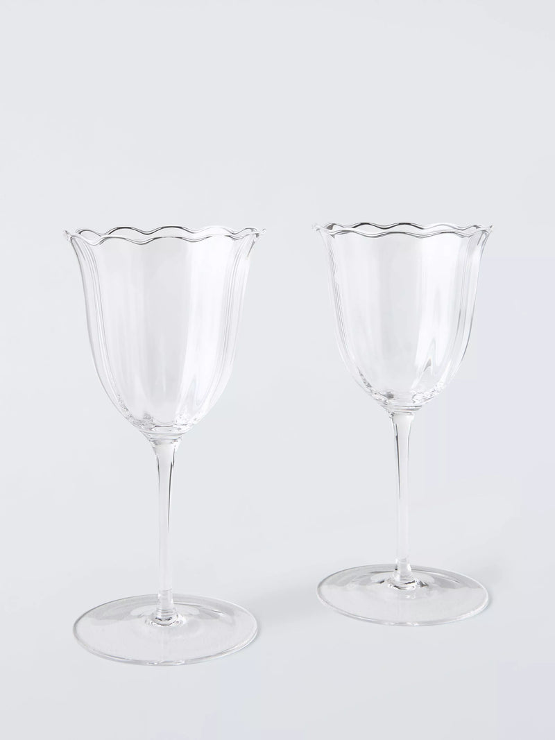 John Lewis tulip wine glasses set of 2 100ml - British product