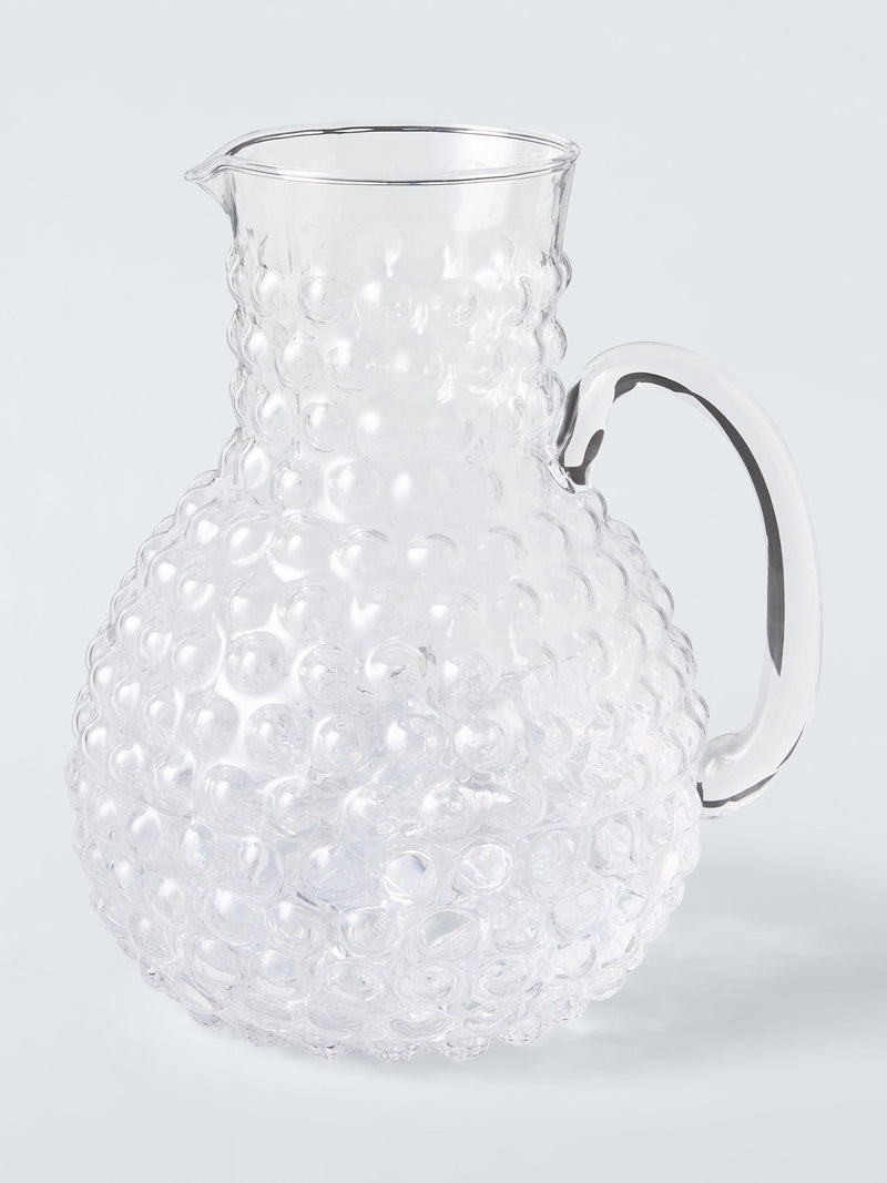 John Lewis clear bubble glass jug 2L, imported from the UK