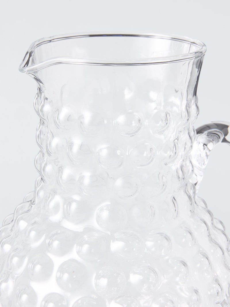 John Lewis clear bubble glass jug 2L, imported from the UK