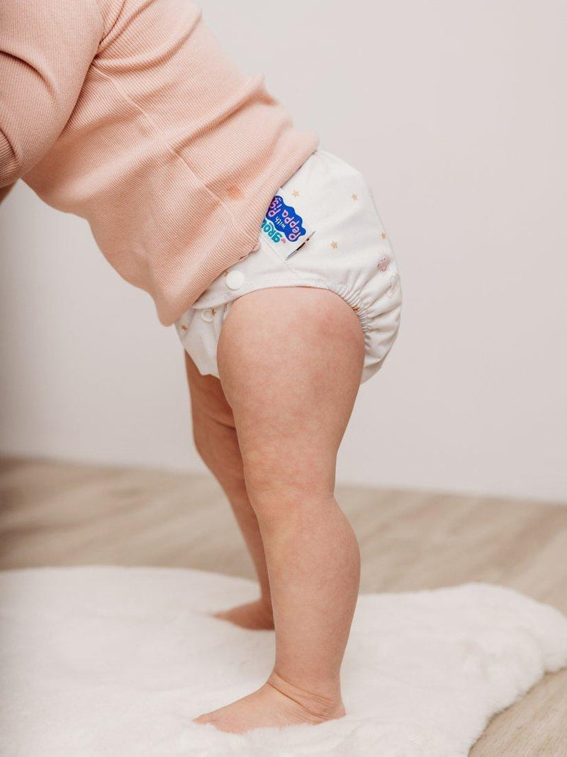 Modern Cloth Nappies reusable nappy Clouds Peppa one size (British brand)