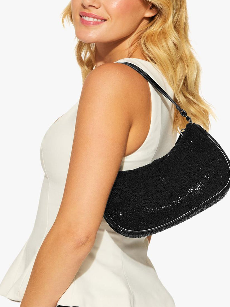 Miss KG black embellished shoulder bag - British product