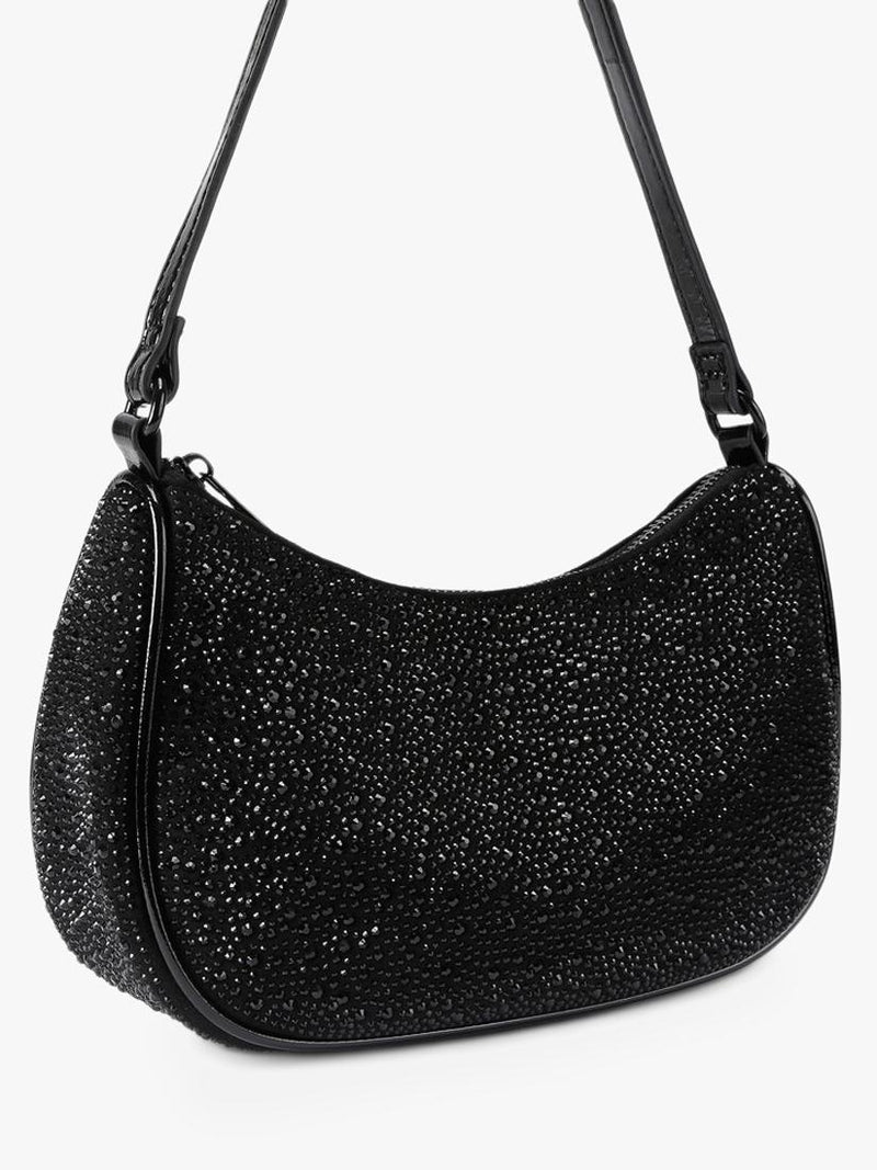 Miss KG black embellished shoulder bag - British product