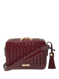 Aspinal of London woven leather crossbody camera bag, UK version