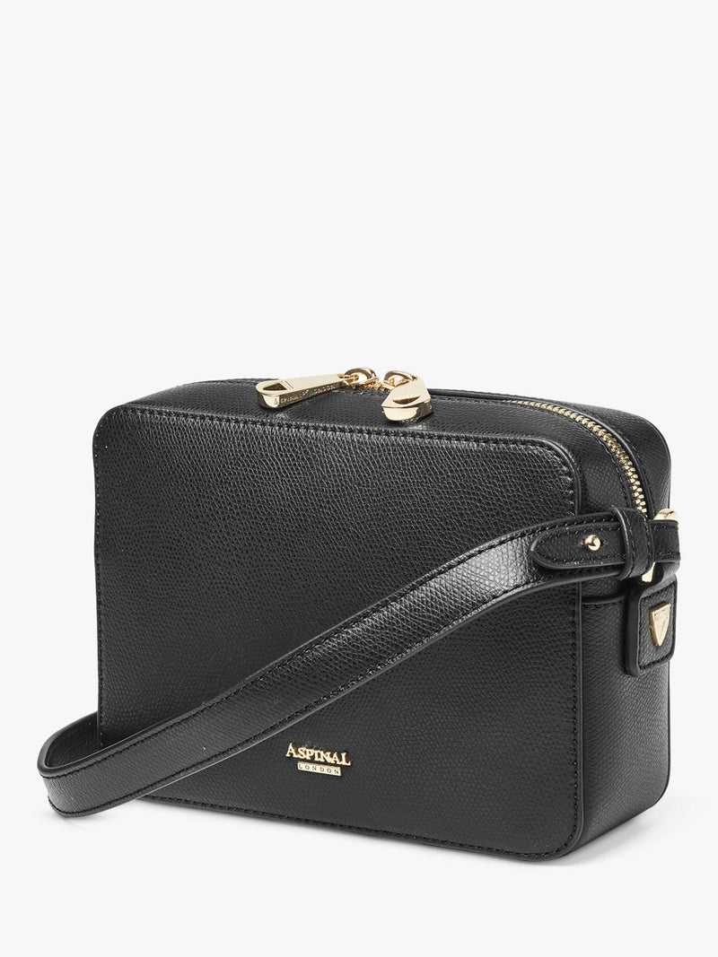Aspinal of London crossbody camera bag black - British product