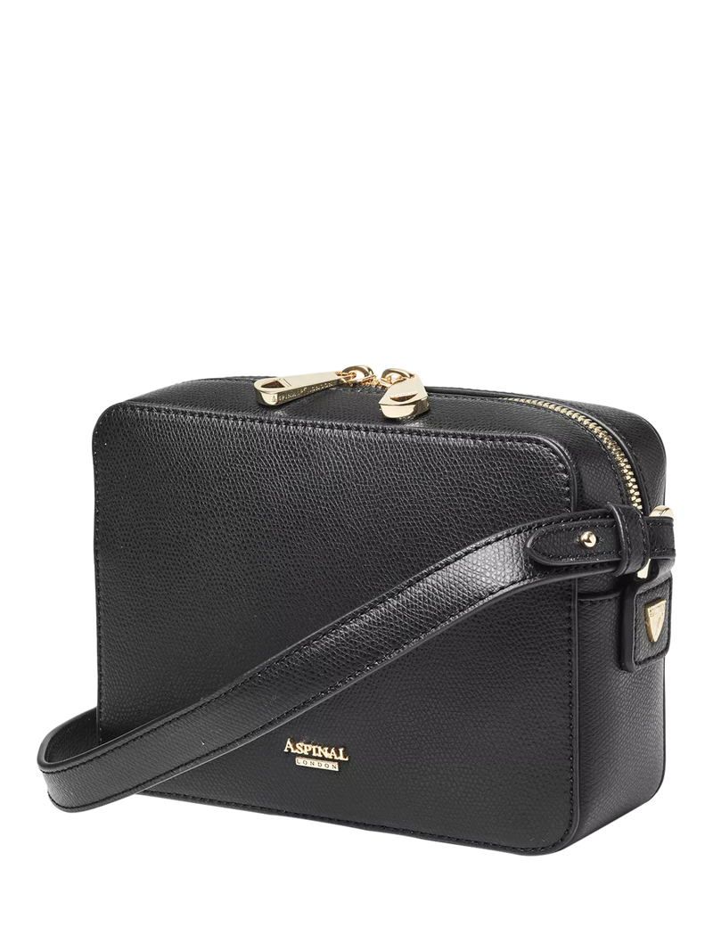 Aspinal of London crossbody camera bag black - British product