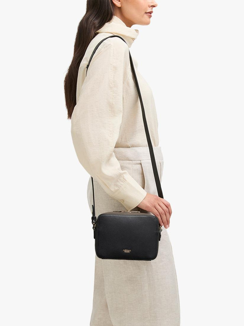 Aspinal of London crossbody camera bag black - British product